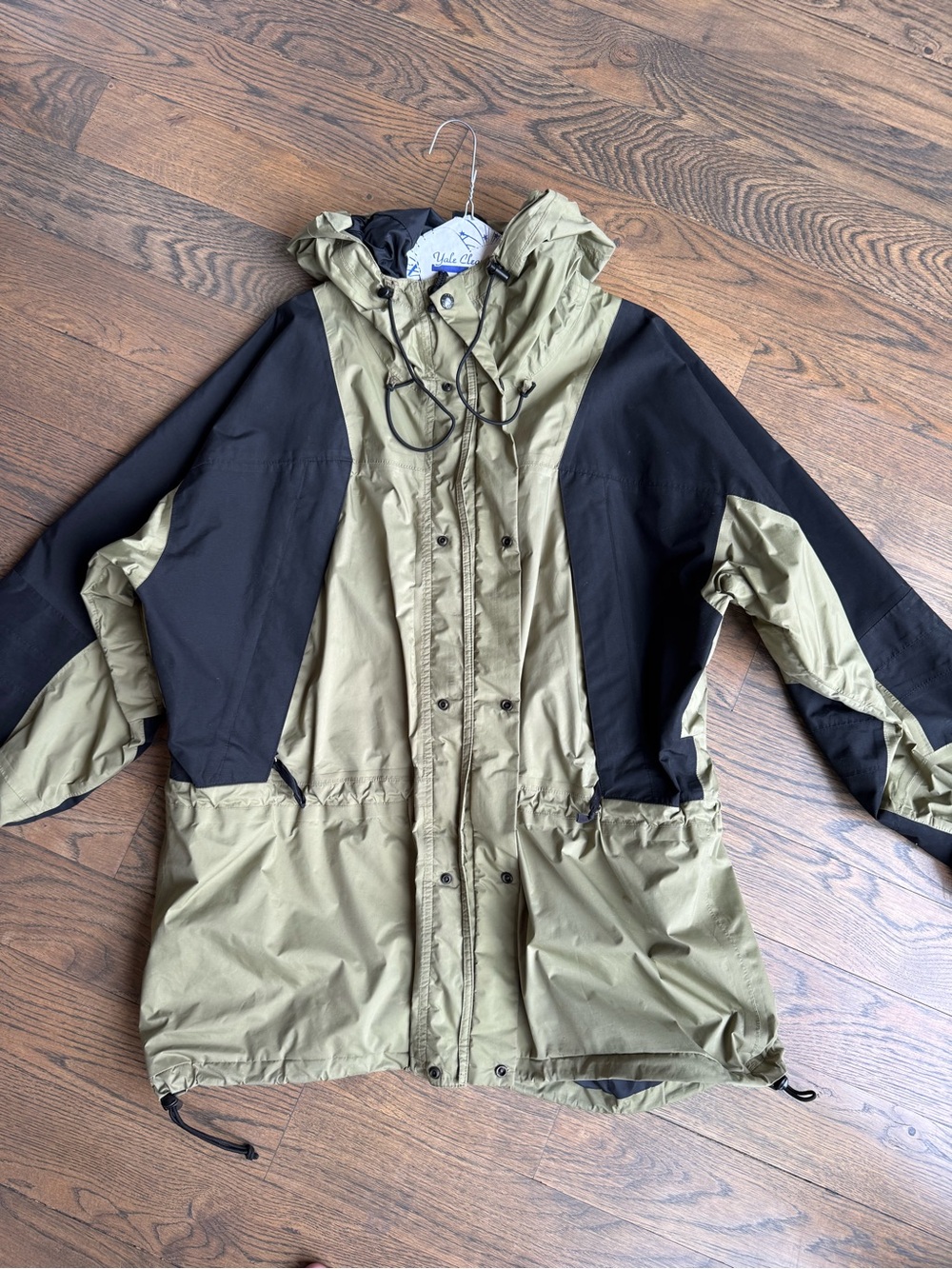 The North Face Olive & Black Hooded Shell Coat - XXL